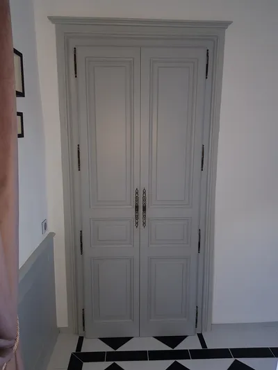 réalisation avec porte bois massif